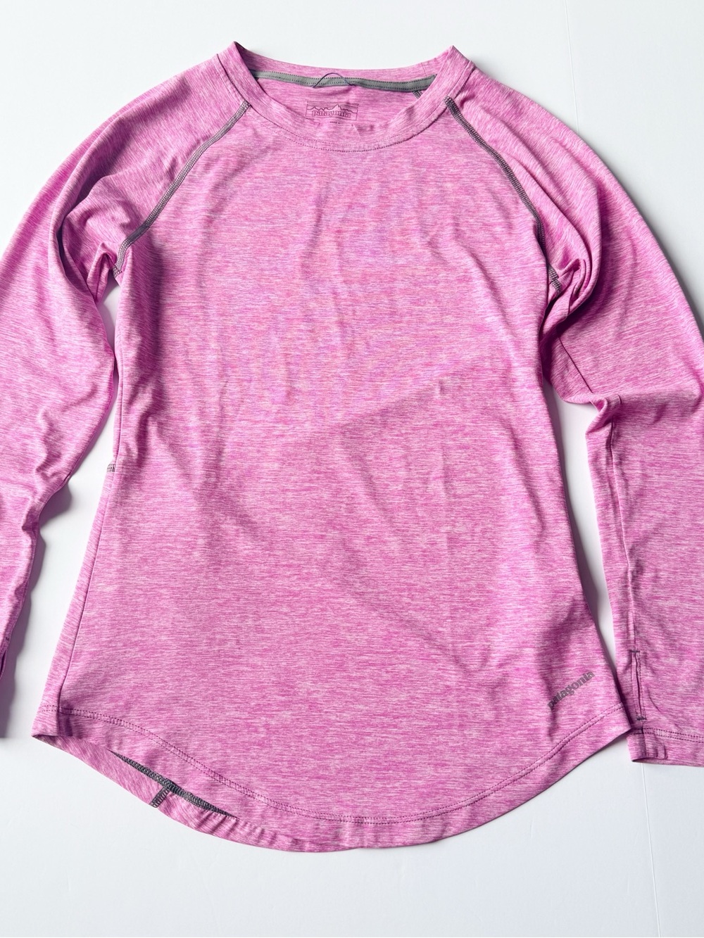 Patagonia Tropic Comfort Crew Top Long Sleeve Heather Pink XS